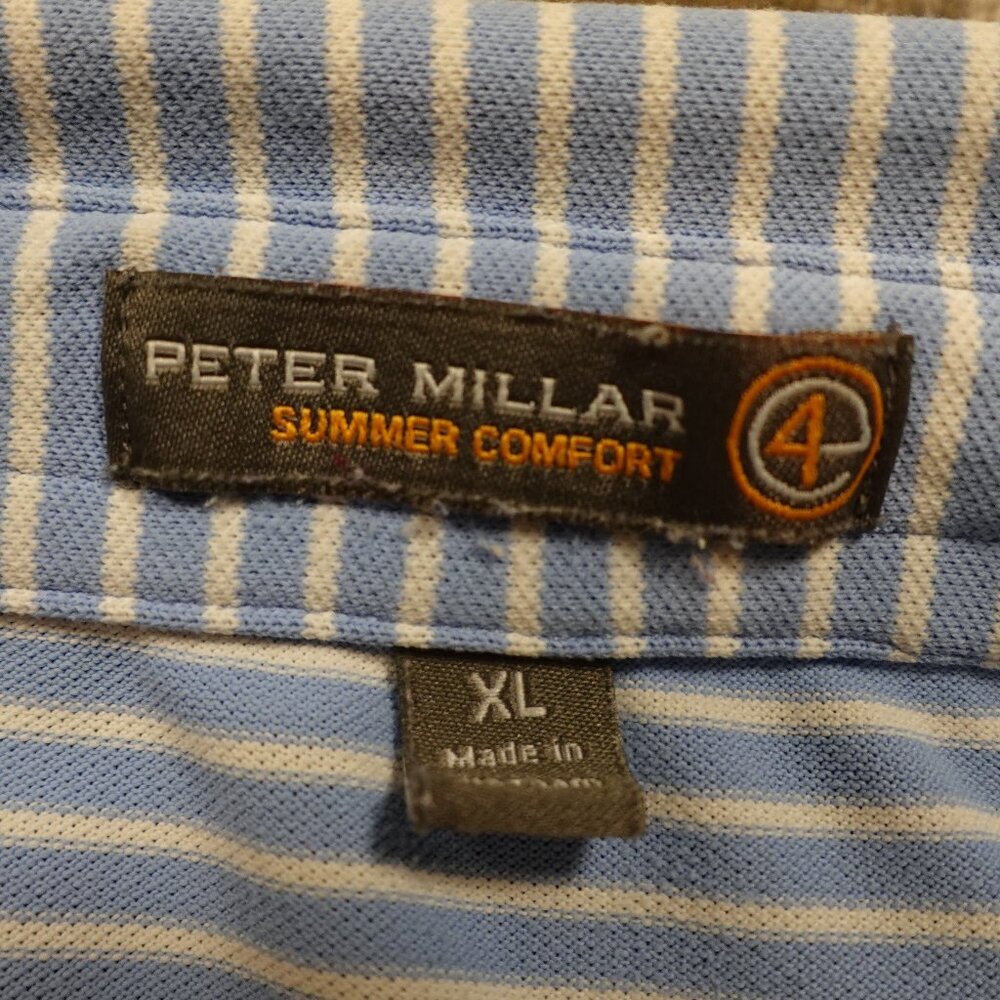 Peter Millar polo shirt summer comfort Hales Performance Jersey cottage blue XL - Picture 3 of 10